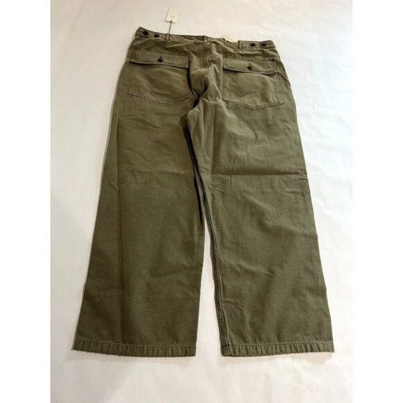 AE77 Premium Utility Pants in Washed Olive Green - Picture 2 of 5